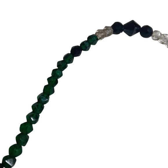 Vintage Deco Hippy Necklace Strand Colofrul Art Glass Bead Dangle Pendant 29" - Picture 6 of 7